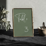 Tarjeta De Mesa Elegante y moderno boda verde sabio oscuro<br><div class="desc">Una moderna tipografía y un moderno color verde sabio para su papelería boda: elija esta sencilla y elegante suite nupcial. Personalizable completo: puede cambiar el fondo y el color del texto como desee.</div>