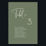 Tarjeta De Mesa Elegante y moderno gráfico de asientos de sabios o<br><div class="desc">Una moderna tipografía y un moderno color de terracota para tu papelería boda: elige esta sencilla y elegante suite nupcial. Personalizable completo: puede cambiar el fondo y el color del texto como desee.</div>