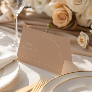 Tarjeta De Mesa Elegante y moderno lugar de Boda Boho Minimalista