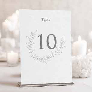 Tarjeta De Mesa Elegante y simple estilo follaje moderno deja el d