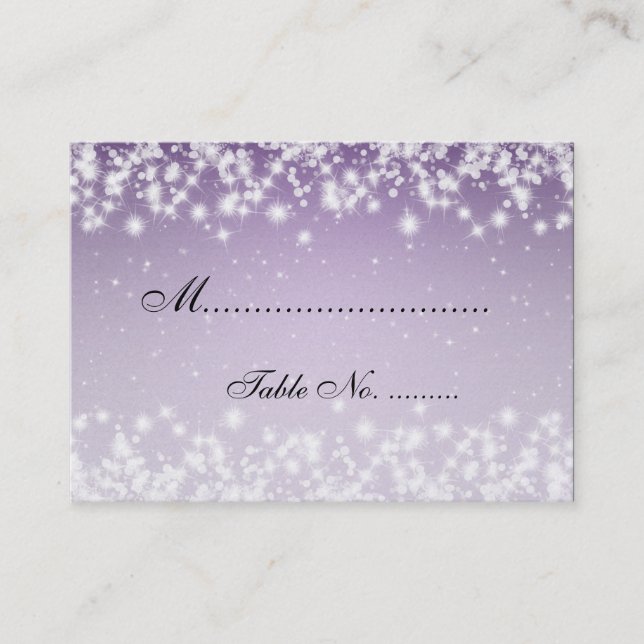 Tarjeta De Mesa Elegantes cuadernos de bodas de invierno esparcen  (Anverso)