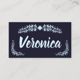 Tarjeta De Mesa Elegantes Navidades azules