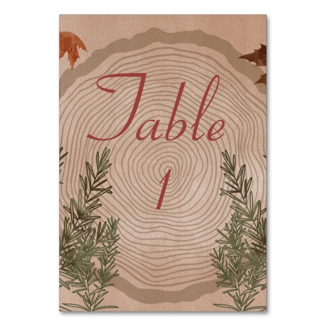 Tarjeta De Mesa Elegantes Navidades botánicos (Anverso)