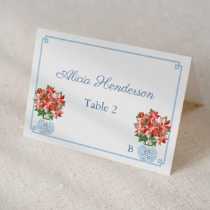 Tarjeta De Mesa Elegantes Navidades Vacaciones Buffet Lunch Place