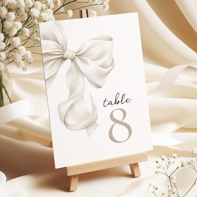 Tarjeta De Mesa Elegantes números de la mesa de arcos blancos (Subido por el creador)