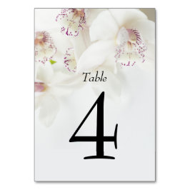 Tarjeta De Mesa Elegantes orquídeas blancas y moradas | BODA