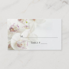 Tarjeta De Mesa Elegantes orquídeas blancas y moradas | Boda plano