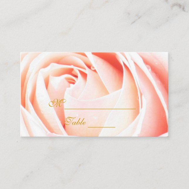 Tarjeta De Mesa Elegantes placas rosa rosadas (Anverso)