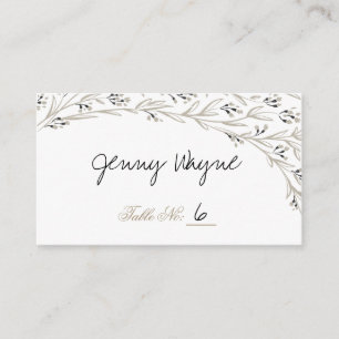 Tarjeta De Mesa Elegantes postales rústicas florales de boda