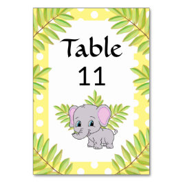 Tarjeta De Mesa Elephant Cute Gender Neutral Theme Baby Shower
