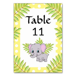 Tarjeta De Mesa Elephant Cute Gender Neutral Theme Baby Shower