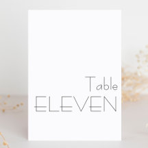 ELEVEN de tipografía dramática minimalista en blan