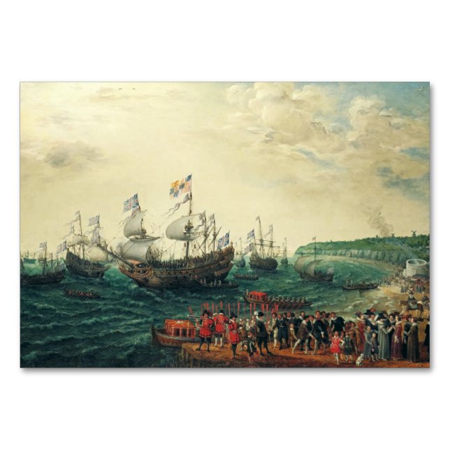 Tarjeta De Mesa Embarcadura en la margen del Palatino Elector (Anverso)