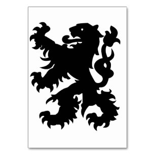 Tarjeta De Mesa Emblema del León Flamenco