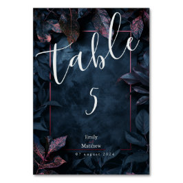 Tarjeta De Mesa Encantada Boda Jardín Medianoche