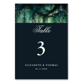 Tarjeta De Mesa Encantado Bosque Magical Jardín Elegante Boda