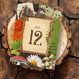 Tarjeta De Mesa Encantadora foto inspirada en la naturaleza rústic