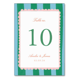 Tarjeta De Mesa Encanto Coqueto Boda Pintado a Mano