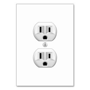 Tarjeta De Mesa Enchufe eléctrica Click en la decoración de color