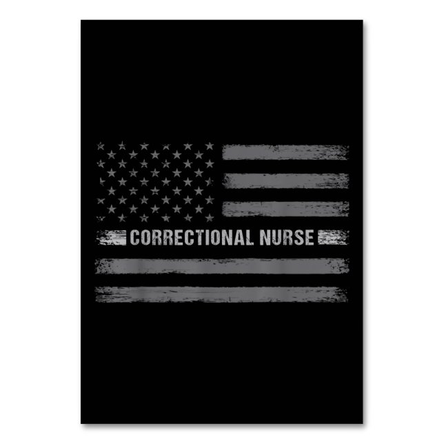 Tarjeta De Mesa Enfermero correccional Enfermera de la bandera est (Anverso)