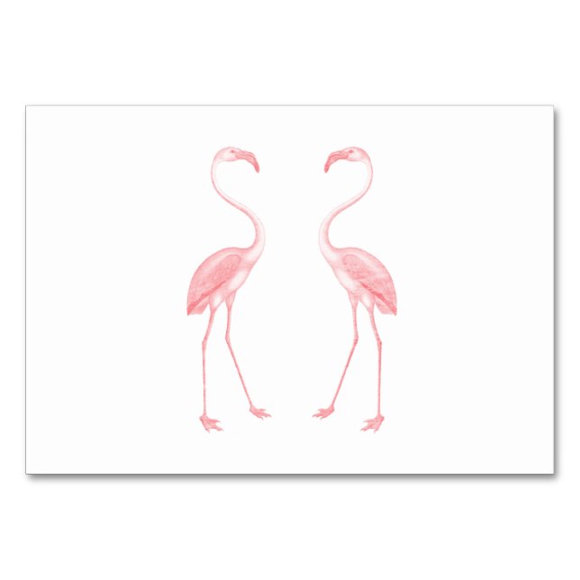 Tarjeta De Mesa Enfrentando flamencos (Reverso)