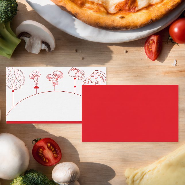 Tarjeta De Mesa Entrega Especial de Pizza en Blanco (Subido por el creador)