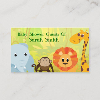 Tarjeta De Mesa Es un Baby Shower de la jungla