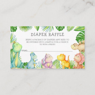 Tarjeta De Mesa Es un niño dinosaurio Baby Shower Diaper Raffle