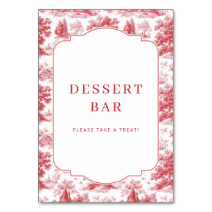 Tarjeta De Mesa Escenas pastorales vintage rojas alegres