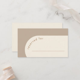 Tarjeta De Mesa Escort Boda de arena beige de arco geométrico mode