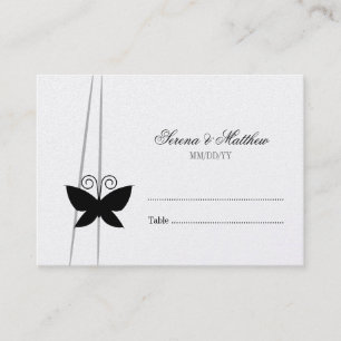 Tarjeta De Mesa Escort Boda de mariposa negra