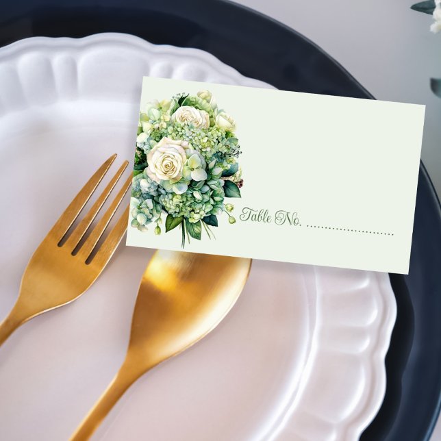 Tarjeta De Mesa Escort Boda Floral Verde (Subido por el creador)