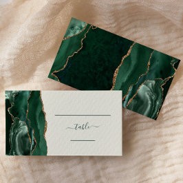 Tarjeta De Mesa Escort de Boda de marfil, agencia de oro verde esm