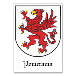 Tarjeta De Mesa Escudo de Armas de Pomerania Arte Majestuoso del G