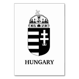 Tarjeta De Mesa Escudo de Armas Húngaro Arte Monocromo Contemporán
