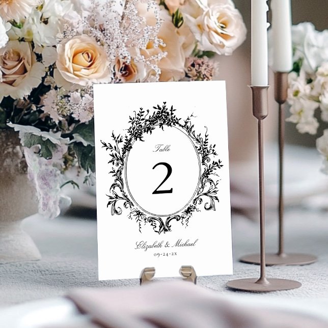 Tarjeta De Mesa Escudo de cosecha Boda formal botánico (Subido por el creador)