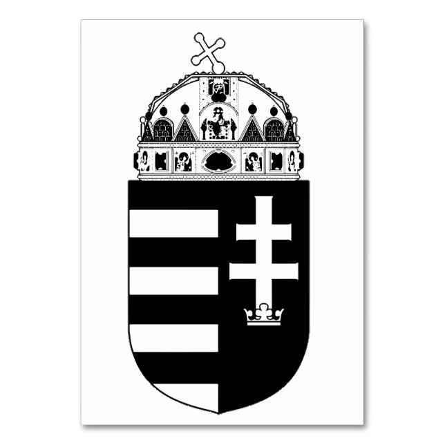 Tarjeta De Mesa Escudo de Hungría (Anverso)