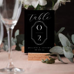 Tarjeta De Mesa Escudo de número de tabla Boda blanco y negro mode<br><div class="desc">Un signo de número de mesa de boda intemporal, clásica y elegante con una estética minimalista moderna en blanco y negro clásico. Sencillo y elegante escudo de números de mesa con una tipografía sencilla y de diseño moderno. **Todos los colores se pueden cambiar para que se ajusten a sus preferencias...</div>