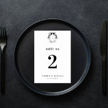 Tarjeta De Mesa Escudo Monograma Boda formal Coquette Bow francés<br><div class="desc">Mejora tu recepción nupcial con este número de mesa de Coquette Bow francés de Monograma Escudo, diseñado para un boda formal. Con un elegante monograma y una proa de moda, este número de tabla refleja la esencia del estilo coqueta francés. Perfecto para una celebración sofisticada y romántica, le da un...</div>