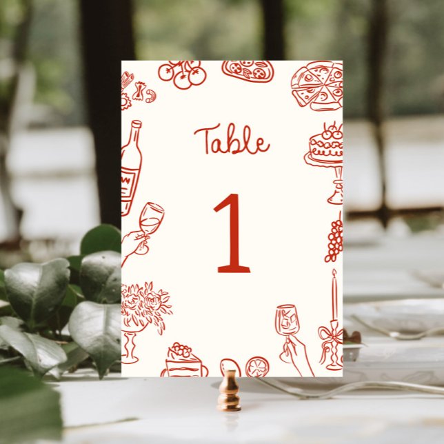 Tarjeta De Mesa Eso es más rojo ilustrado (Subido por el creador)