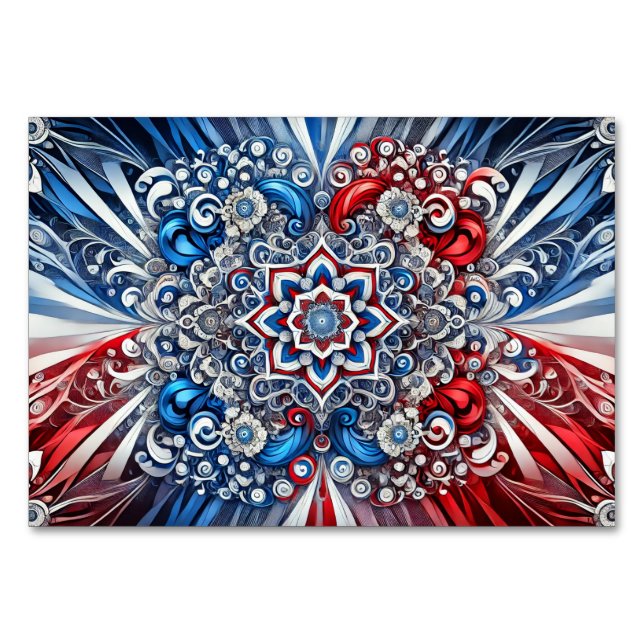 Tarjeta de mesa especial con colores franceses (Anverso)