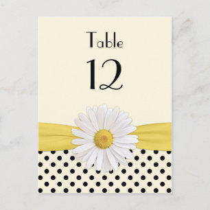 Tarjeta de mesa especial de Daisy Polka Dot