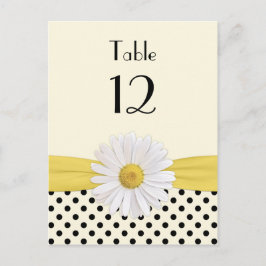 Tarjeta de mesa especial de Daisy Polka Dot