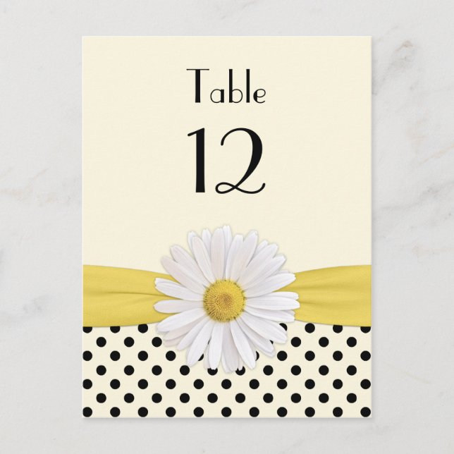Tarjeta de mesa especial de Daisy Polka Dot (Anverso)