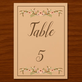 Tarjeta De Mesa Espectacular Boda Rústica