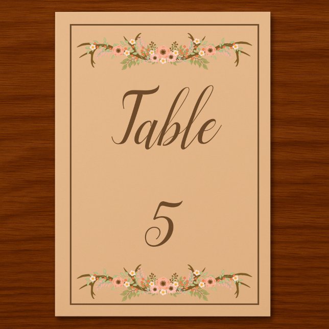 Tarjeta De Mesa Espectacular Boda Rústica (Subido por el creador)