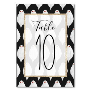 Tarjeta De Mesa Espinoso patrón de acuarela de los fantasmas de Ha