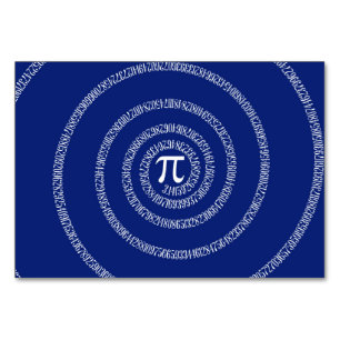 Tarjeta De Mesa Espiral de diseño para Pi en azul marino