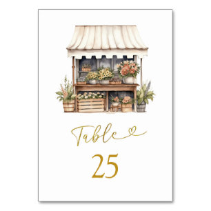 Tarjeta De Mesa Está fuera de la ducha de novia del mercado