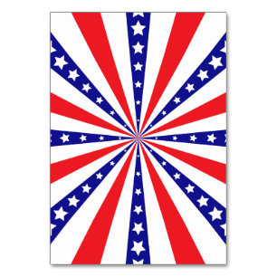 Tarjeta De Mesa Estallido de sol patriótico